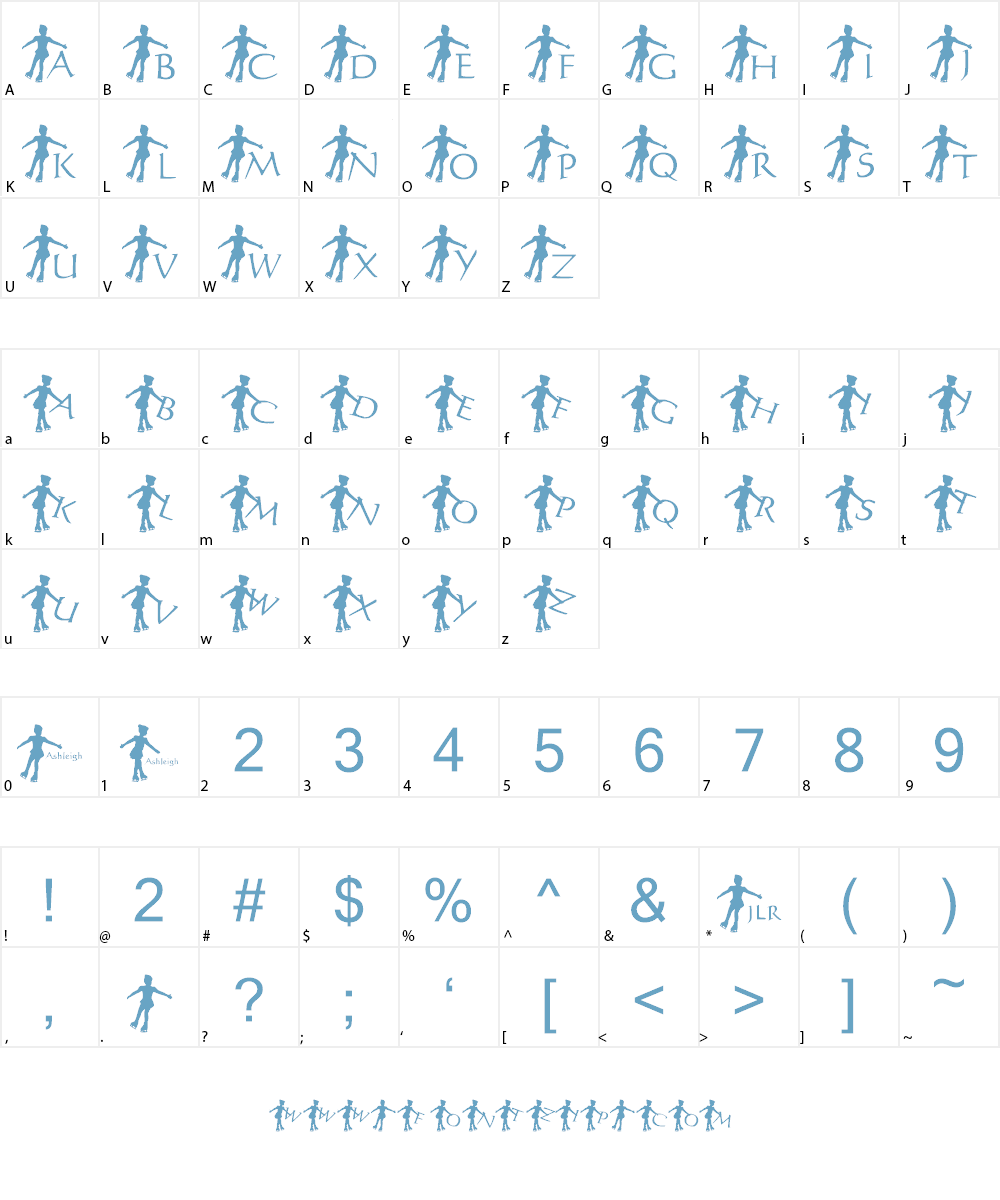 JLR Ash in Action Font Character